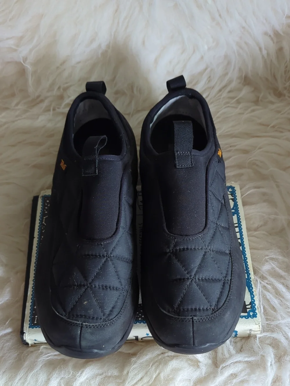 Men's - Teva - Black Quilted Slip-On Sneakers